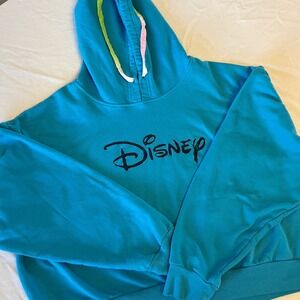 Disney Turquoise‎ Tie Dye Hooded Sweatshirt Hoodie Women's 3XL